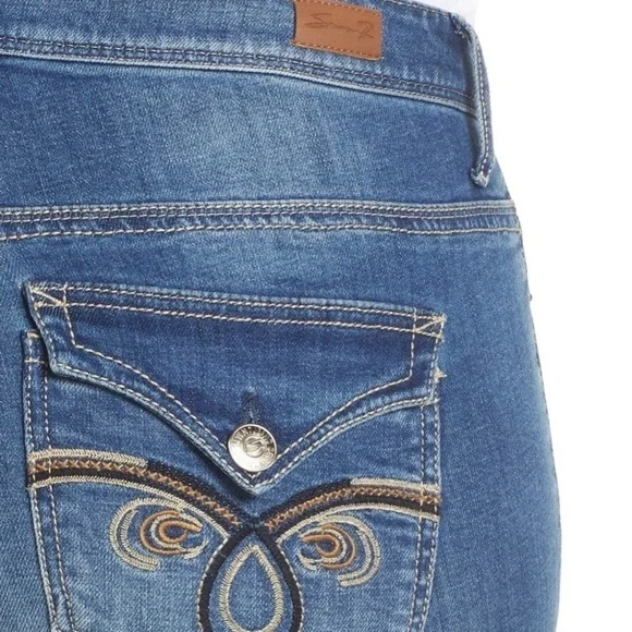 Seven7 Mid Rise Rocker Slim Boot Embroidered - Picture 4 of 8